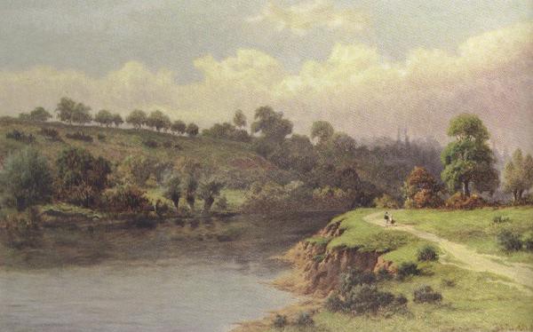 William henry mander A Stroll along the Riverbank (mk37) Germany oil painting art
